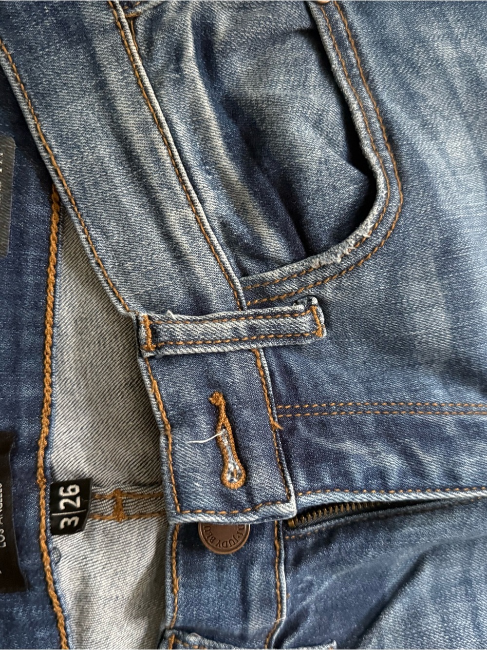 Judy Blue Women's Skinny Jeans in Faded Blue with Contrast Stitching 3/26